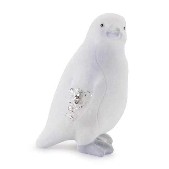 Melrose White Mini Penguin Figurines with Glitter Wings Set